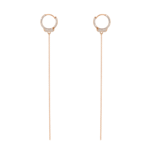 Jacob & Co. Love Lockdown Earrings Pavé Oro Rosa engastado con Diamantes Ref. 92353936