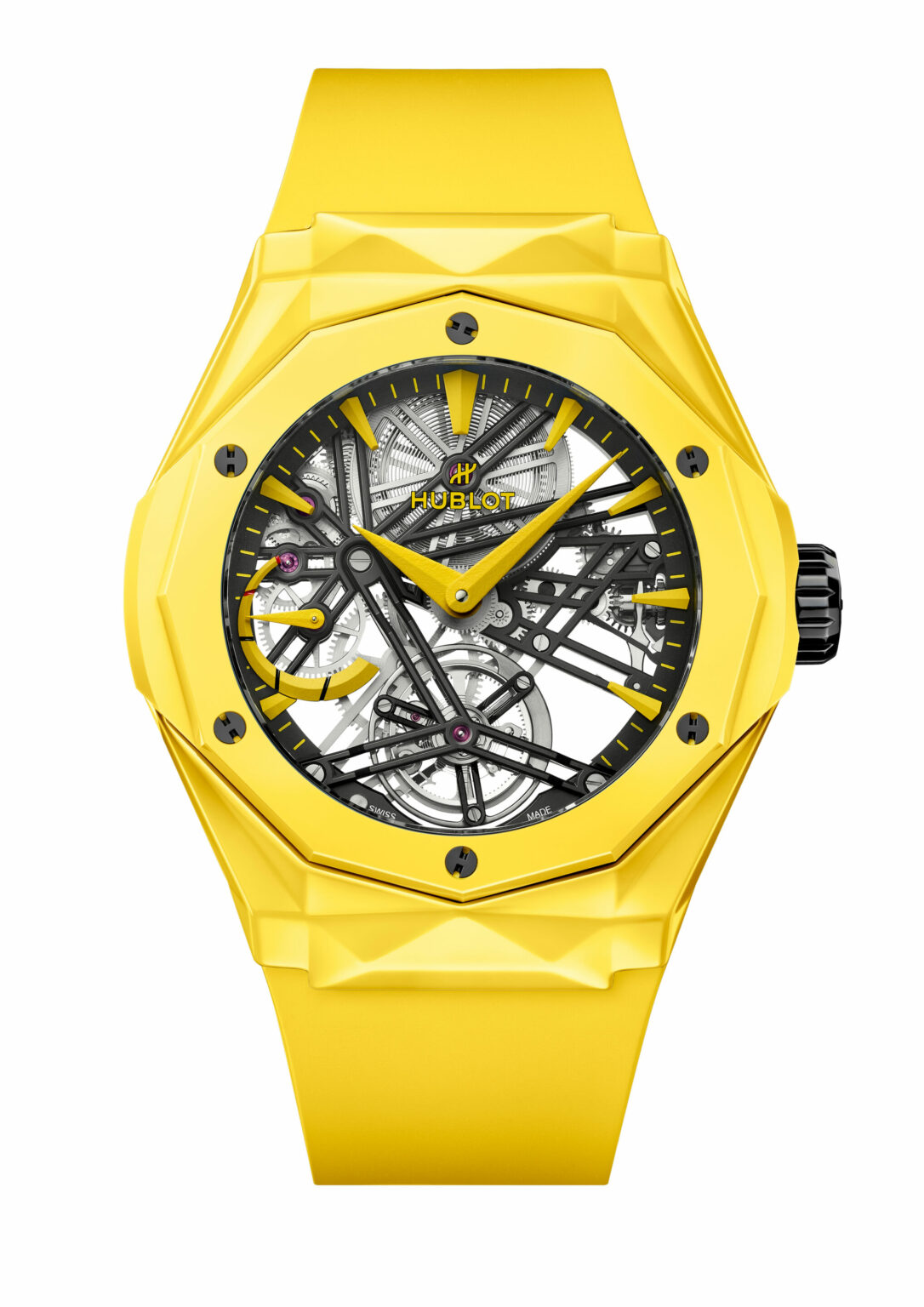 Hublot Classic Fusion Tourbillon Orlnski Yellow Magic Cerámica amarilla pulida 505.CY.119Y.RX.ORL24