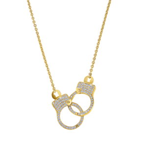 Jacob & Co. Love Lockdown Necklace Pavé Oro Amarillo engastado con diamantes Ref. 92253303