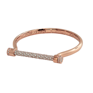 Jacob & Co. Estribo Bangle Half Pavé Oro Rosa engastado con Diamantes Ref. 92251925