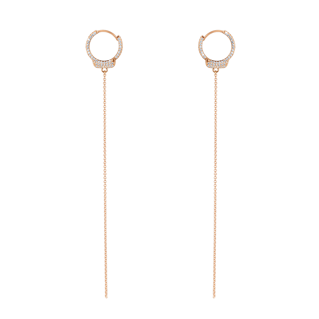 Jacob & Co. Love Lockdown Earrings Pavé Oro Rosa engastado con Diamantes Ref. 92353936