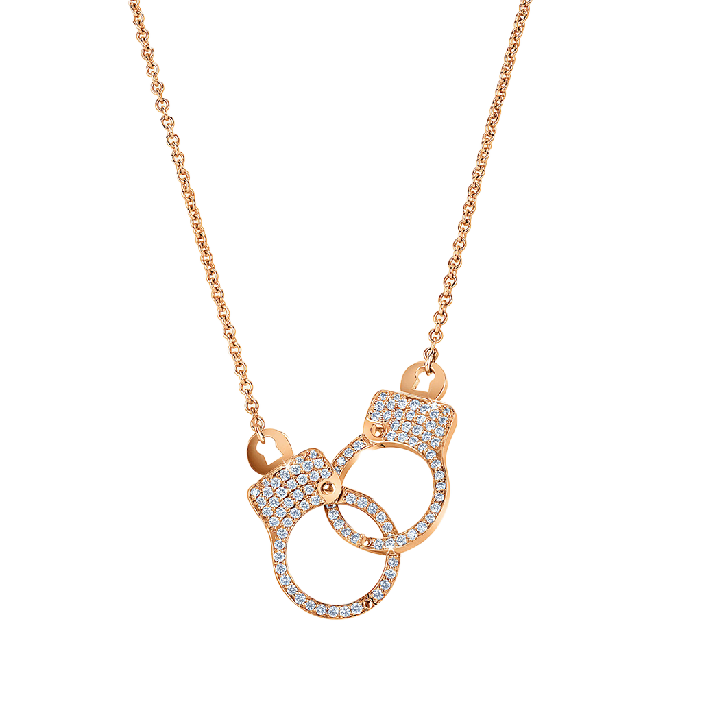 Jacob & Co. Love Lockdown Necklace Pavé Oro Rosa engastado con Diamantes Ref. 92355108