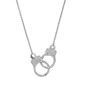 Jacob & Co. Love Lockdown Necklace Pavé Oro Blanco engastado con Diamantes Ref. 92355109