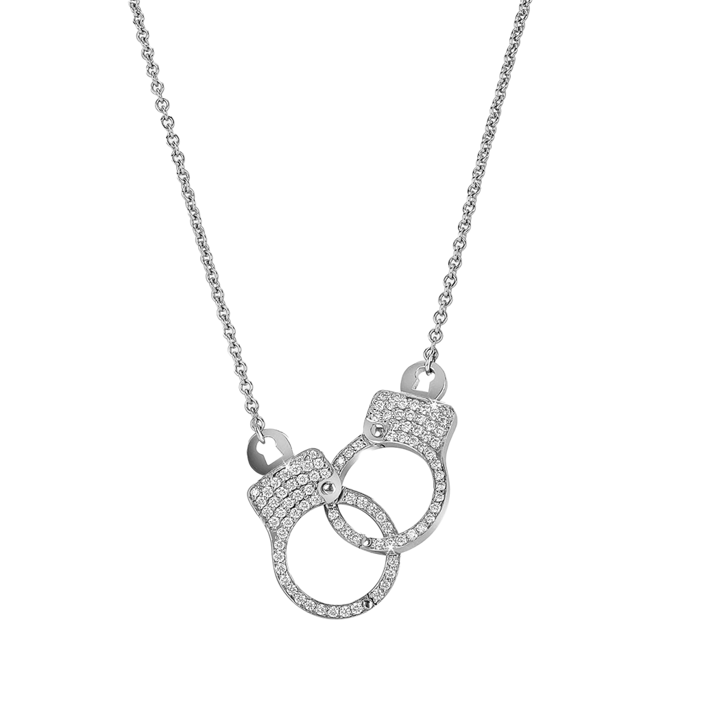 Jacob & Co. Love Lockdown Necklace Pavé Oro Blanco engastado con Diamantes Ref. 92355109