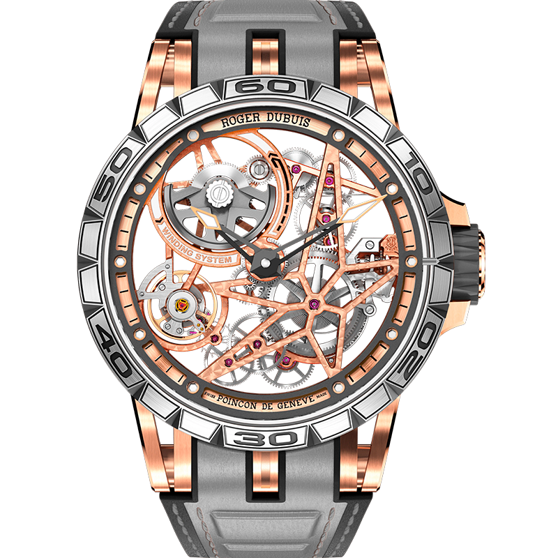 Reloj Roger Dubuis Excalibur Spider EXCALIBUR SPIDER MONOBALANCIER en EMWA, caja de Oro Rosa con Titanio, 45MM Ref. RDDBEX1043