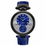 Descubra el reloj 19THIRTY Fleurier Blue-Grey Steel DLC de Bovet en EMWA. Caja de Titanio, Movimiento Manual, 42 MM. Ref: NTSB0081-BFL