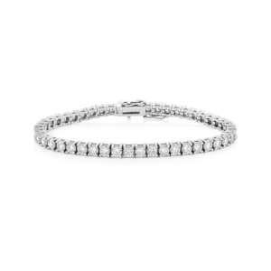 Brazalete tipo tennis con diamantes EMWA Joyas. Diamantes corte brillante Ref: BR-569WH