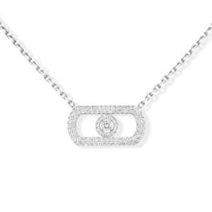 Collar So Move con Pavé de Messika en EMWA. Oro blanco con 0,67 qt de diamantes. Ref: 12945-WG