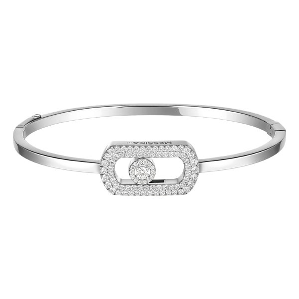 Brazalete So Move con Pavé de Messika en EMWA. Pulsera de Oro blanco con 0.67 qt. diamantes Ref: 13428-WG