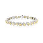 Set de Gargantilla y Brazalete con diamantes EMWA Joyas. Diamantes brillantes y diamantes fancy yellow corte marquise, corazón, oval, cushion y pera Ref: HB49021/HNG0538