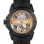 Reloj Jacob & Co. Epic X Skeleton 44MM EMWA Exclusive 75th Anniversary en EMWA. Titanio negro DLC, piel de aligator. Ref: EX110.21.AU.AA.ABARA