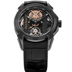 Reloj Jacob & Co. Epic X Skeleton 44MM EMWA Exclusive 75th Anniversary en EMWA. Titanio negro DLC, piel de aligator. Ref: EX110.21.AU.AA.ABARA