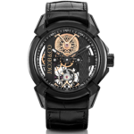 Reloj Jacob & Co. Epic X Skeleton 44MM EMWA Exclusive 75th Anniversary en EMWA. Titanio negro DLC, piel de aligator. Ref: EX110.21.AU.AA.ABARA