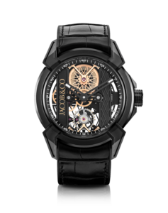 Reloj Jacob & Co. Epic X Skeleton 44MM EMWA Exclusive 75th Anniversary en EMWA. Titanio negro DLC, piel de aligator. Ref: EX110.21.AU.AA.ABARA