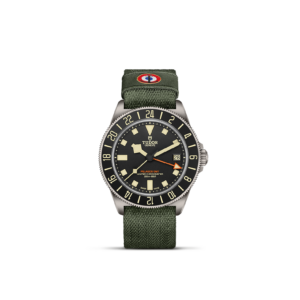 Reloj Tudor Pelagos FXD GMT, Caja de titanio de 42 mm, Correa de tejido verde. Ref: M2542G247NU-0002