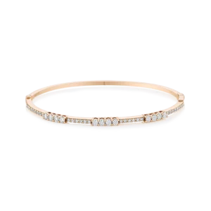 Brazalete con diamantes EMWA Joyas. Diamante corte brillante. Ref: DBG4637R01WH/R