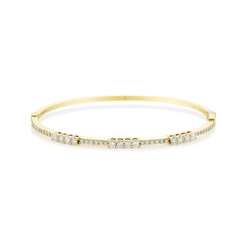 Brazalete con diamantes EMWA Joyas. Diamante corte brillante. Ref: DBG4637R01WH/Y