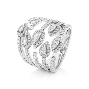 Anillo con diamantes EMWA Joyas. Diamante corte brillante y pera Ref: DRK4161R01MHW