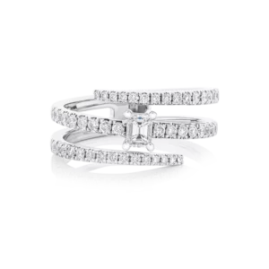 Anillo con diamantes EMWA Joyas. Diamantes corte brillante y esmeralda. Ref: DRN9496R01MHW