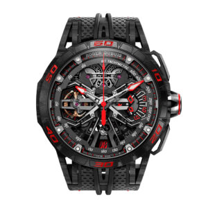 Reloj Roger Dubuis Excalibur Spider Flyback Chronograph. Caja De Fibra De Carbono (C-Smc) Bisel De Cerámica Negra, 45Mm, Negro Y Rojo, Automático. Ref: Dbex1046