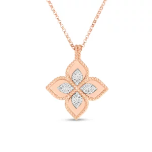 Collar 18k Rose Gold Diamond Venetian Princess Necklace de Roberto Coin. Ref: 8882754AHCHX