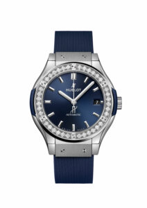 Reloj Hublot Classic Fusion Titanium Blue Diamonds. Ref: 565.NX.7170.RX.1204