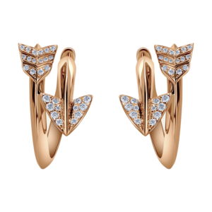 Aretes Arrow Rose Gold Pavé de Jacob & Co. Oro rosa con 0.25 cts. de diamantes. Ref: 92458305