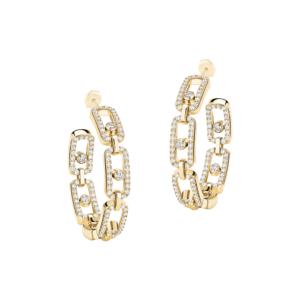 Aretes Move Link de Messika en EMWA. Oro amarillo con diamantes. Ref: 12716-YG