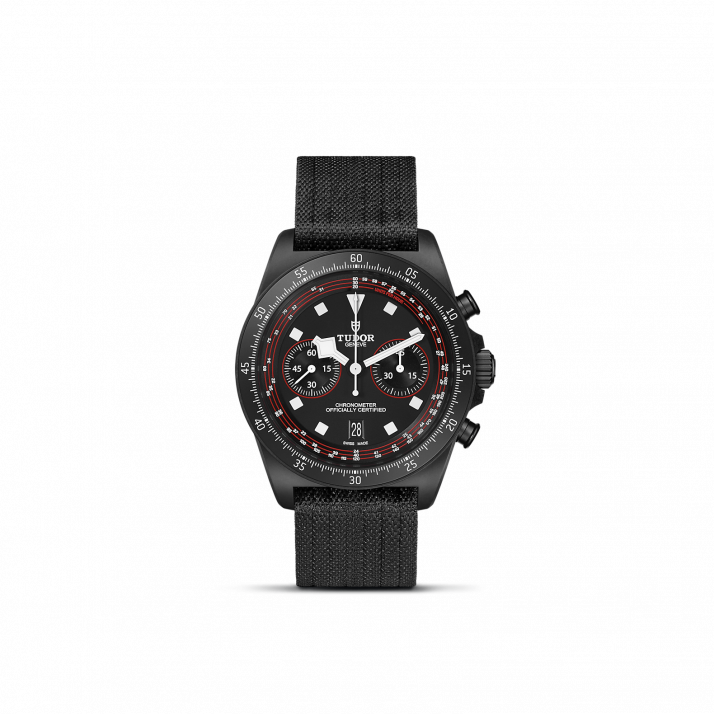 Tudor Pelagos FXD Chrono Bisel de titanio con disco de carbono negro, Correa de tejido negra M25827KN-0001